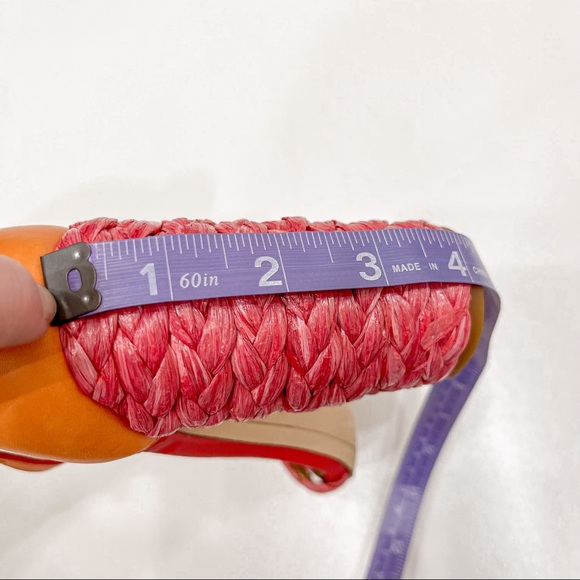 Sam Edelman pink and orange woven heels size 7 - Picture 7 of 7